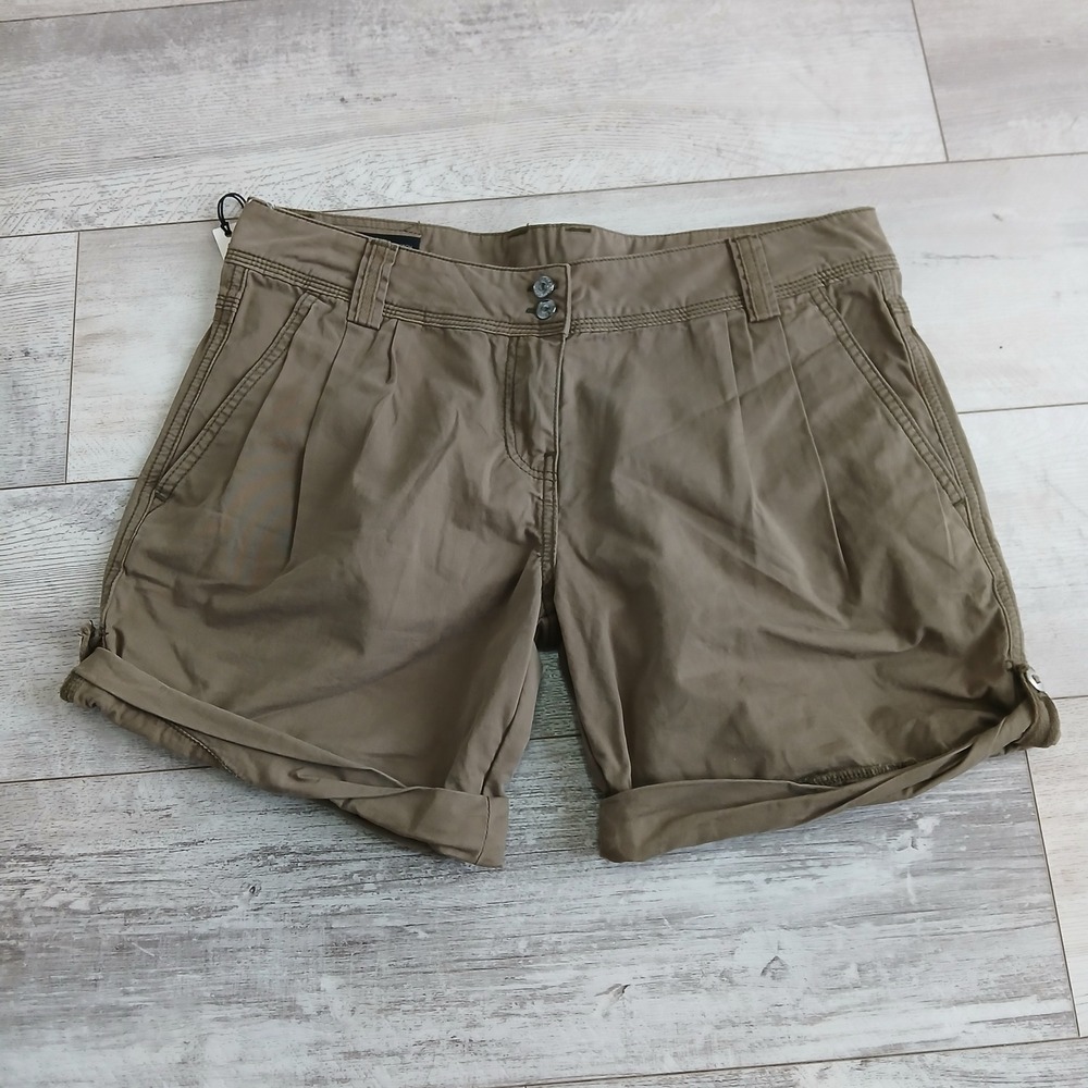 Buffalo‎ David Bitton Pilot Green Stretch Pleated Shorts Womens Size 27